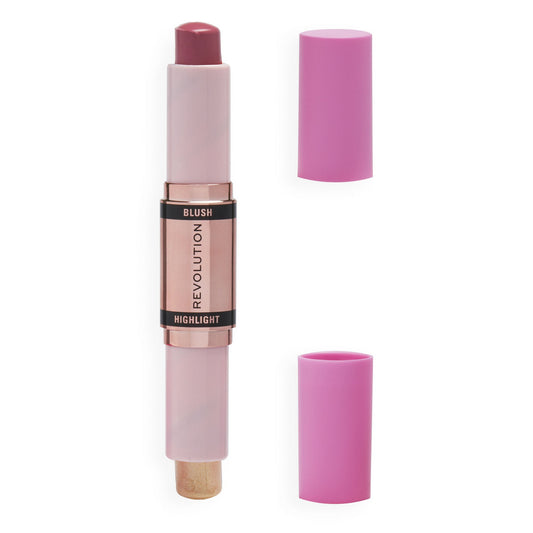 REVOLUTION Blush & Highlight Stick Skaistalai ir Švytėjimo Pieštukas Mauve Glow 4.3g