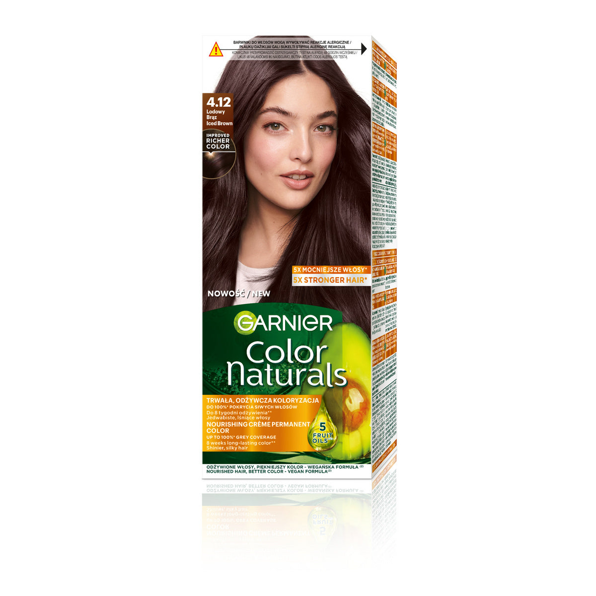 GARNIER Color Naturals Plaukų dažai nr 4.12 - Ledinis Rudas 1op.