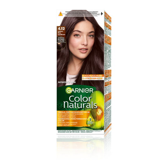 GARNIER Color Naturals Plaukų dažai nr 4.12 - Ledinis Rudas 1op.