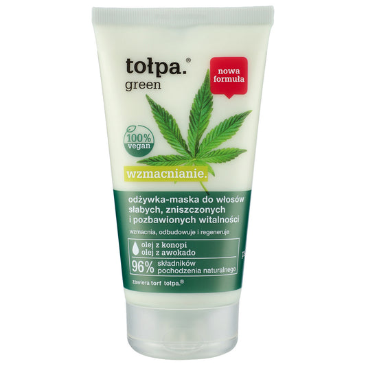 TOŁPA Green Stiprinanti Plaukų kondicionierius-maska silpniems, pažeistiems ir be gyvybės plaukams 150 ml