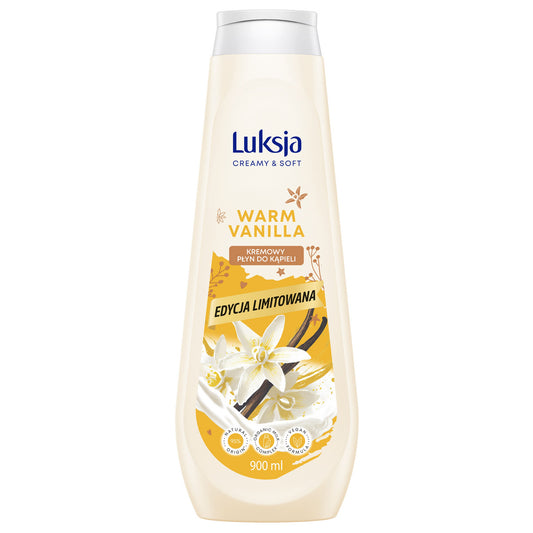 LUKSJA Creamy & Soft Kreminis vonios skystis - Šilta vanilė 900 ml