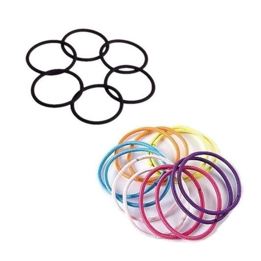 DONEGAL Spalvotos plaukų gumytės - mažos (FA-9904) 1 pakuotė - 12 vnt. - spalvų mišinys