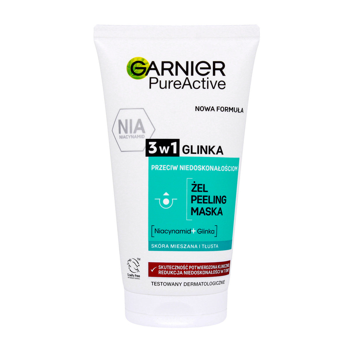 GARNIER Skin Naturals Švari oda 3in1 veido gelis - valomasis šveitiklis kaukė 150 ml