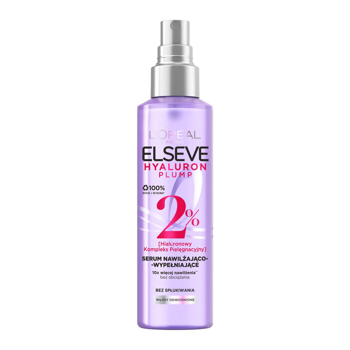 LOREAL ELSEVE Hyaluron Plump 2% Serumas drėkinantis ir užpildantis sausiems plaukams 150 ml