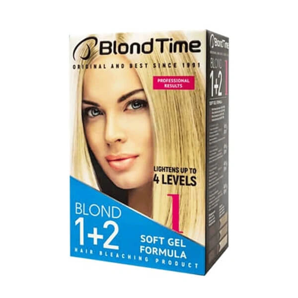 BLOND TIME 1 Plaukų balinimo priemonė iki 4 atspalvių - Blond 1+2 120 ml