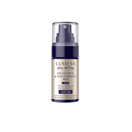 CLARESA Apsauginis ir Drėkinamasis Veido Purškiklis su SPF 20, 50 ml