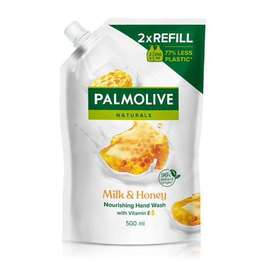 PALMOLIVE Naturals Maistingas Skystas Muilas Rankoms Pienas ir Medus 500 ml - papildymas