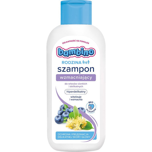 BAMBINO Šeimos stiprinamasis šampūnas ploniems ir jautriems plaukams 400 ml