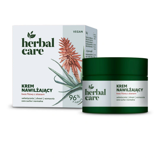 HERBAL CARE Vegan Drėkinamasis kremas su fitine rūgštimi ir alaviju sausai ir normaliam veidui - dienai ir nakčiai 50 ml