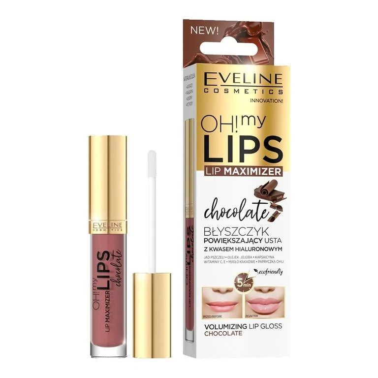 EVELINE Oh! My Lips Maximizer Blizgantis lūpų putlinamasis Chocolate 4.5 ml