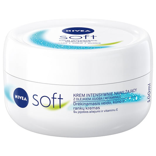 NIVEA Soft Krem intensyviai drėkinantis su jojobos aliejumi ir vitaminu E 100 ml