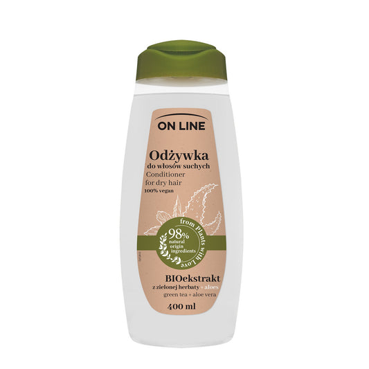 On Line From Plants With Love Plaukų kondicionierius BIOekstraktas iš žaliosios arbatos ir alavijo 400ml
