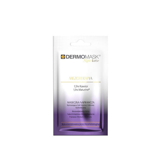 L`BIOTICA Dermomask Night Active Atstatomoji kaukė veidui - Mezoterapija 12ml