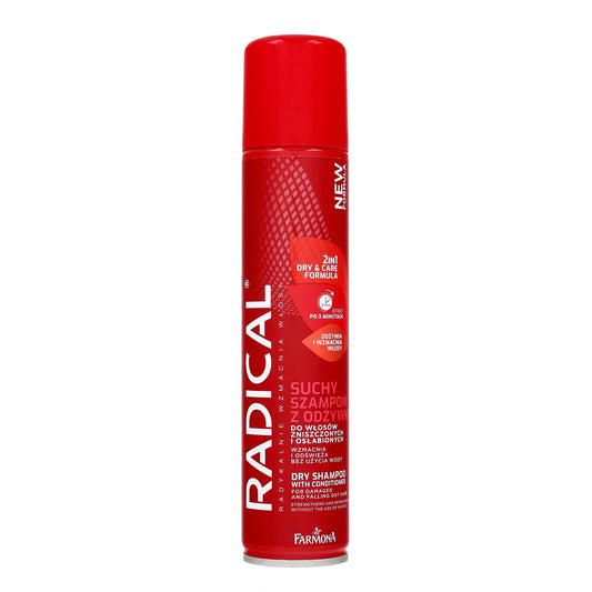 RADICAL Sausas šampūnas pažeistiems ir silpniems plaukams 2in1 Dry and Care 180 ml