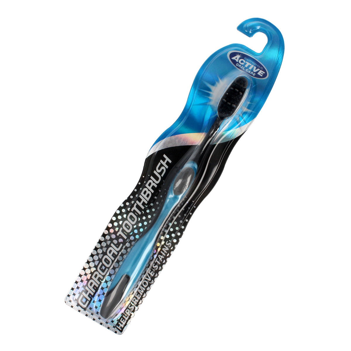 Beauty Formulas Aktyvi burnos priežiūra dantų šepetėlis su aktyvinta anglimi 1 vnt