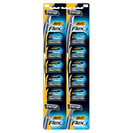 BIC Flex 03 vienkartinė skutimosi mašinėlė 10 vnt.