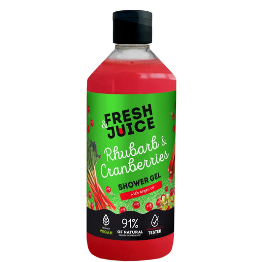 FRESH JUICE Dušo gelis Rabarbaras ir Spanguolė 473 ml