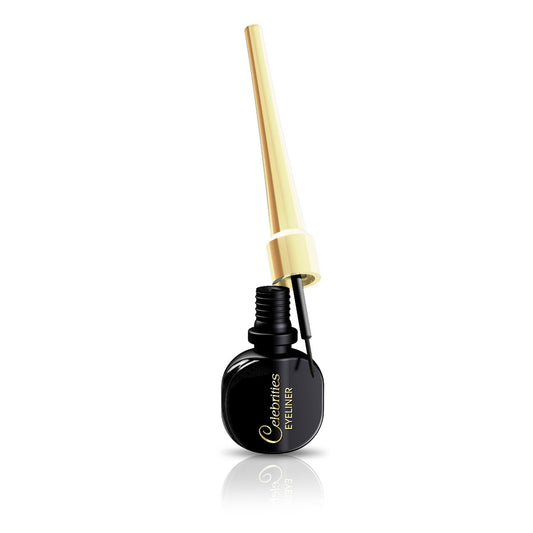 EVELINE Celebrities Eyeliner ultrapreciziškas skystas akių kontūro pieštukas juodas 3 ml
