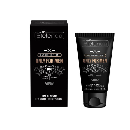 BIELENDA ONLY FOR MEN BARBER Edition Drėkinamoji-energizuojanti kremas veidui 50ml