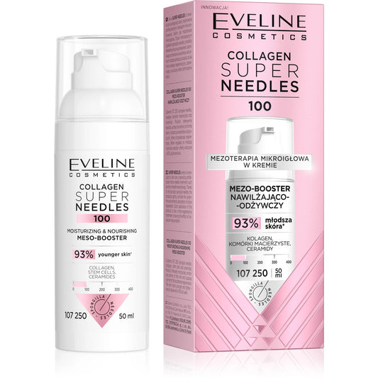 EVELINE Collagen Super Needles 100 Mezo-booster drėkinantis maitinantis 50 ml