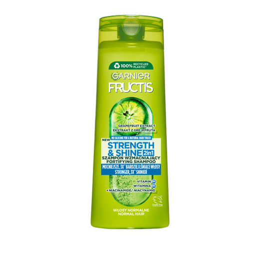 GARNIER Fructis Jėga ir Blizgesys 2in1 Šampūnas normaliai plaukams 400 ml