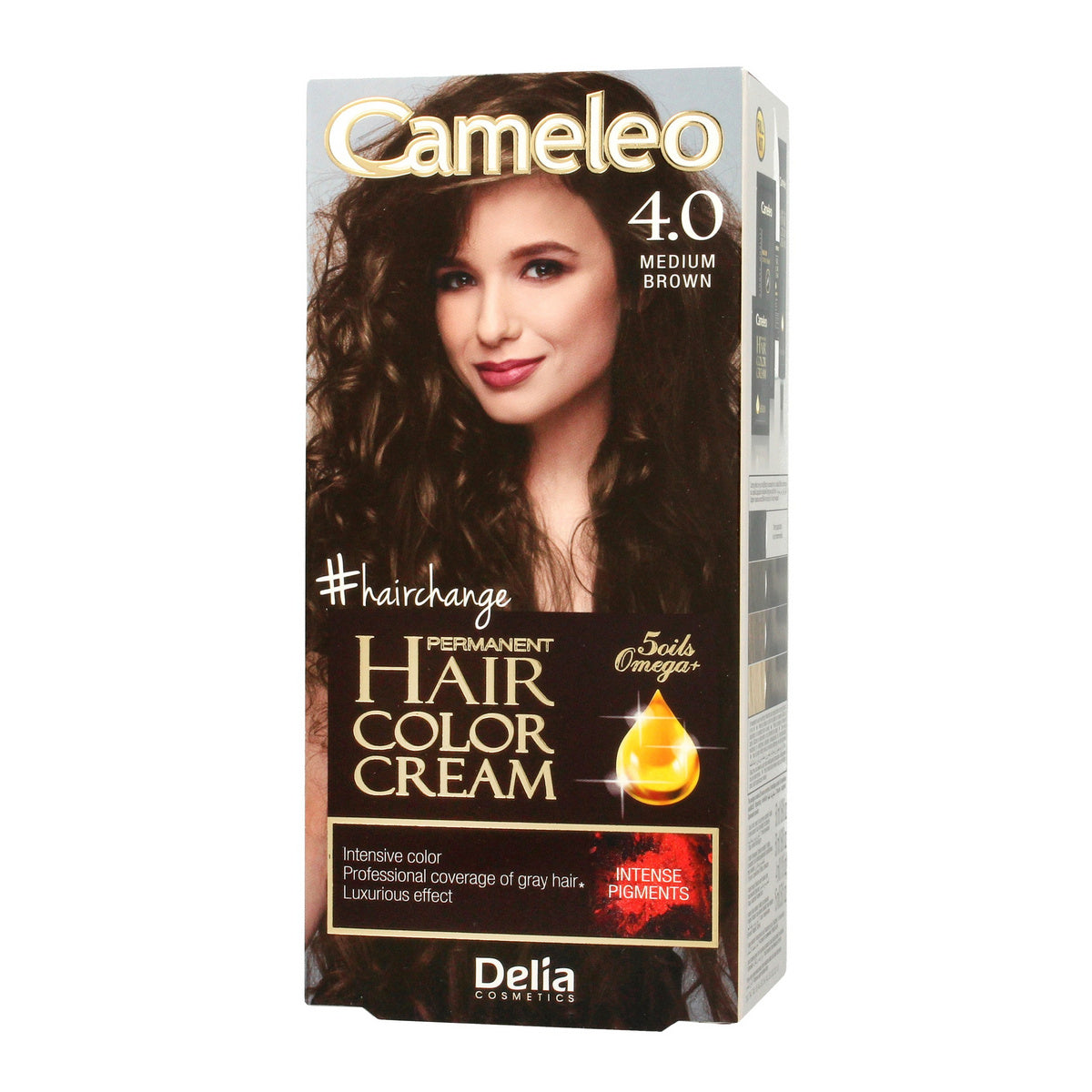 DELIA COSMETICS CAMELEO OMEGA Nuolatinė spalva 4.0 Vidutinė ruda