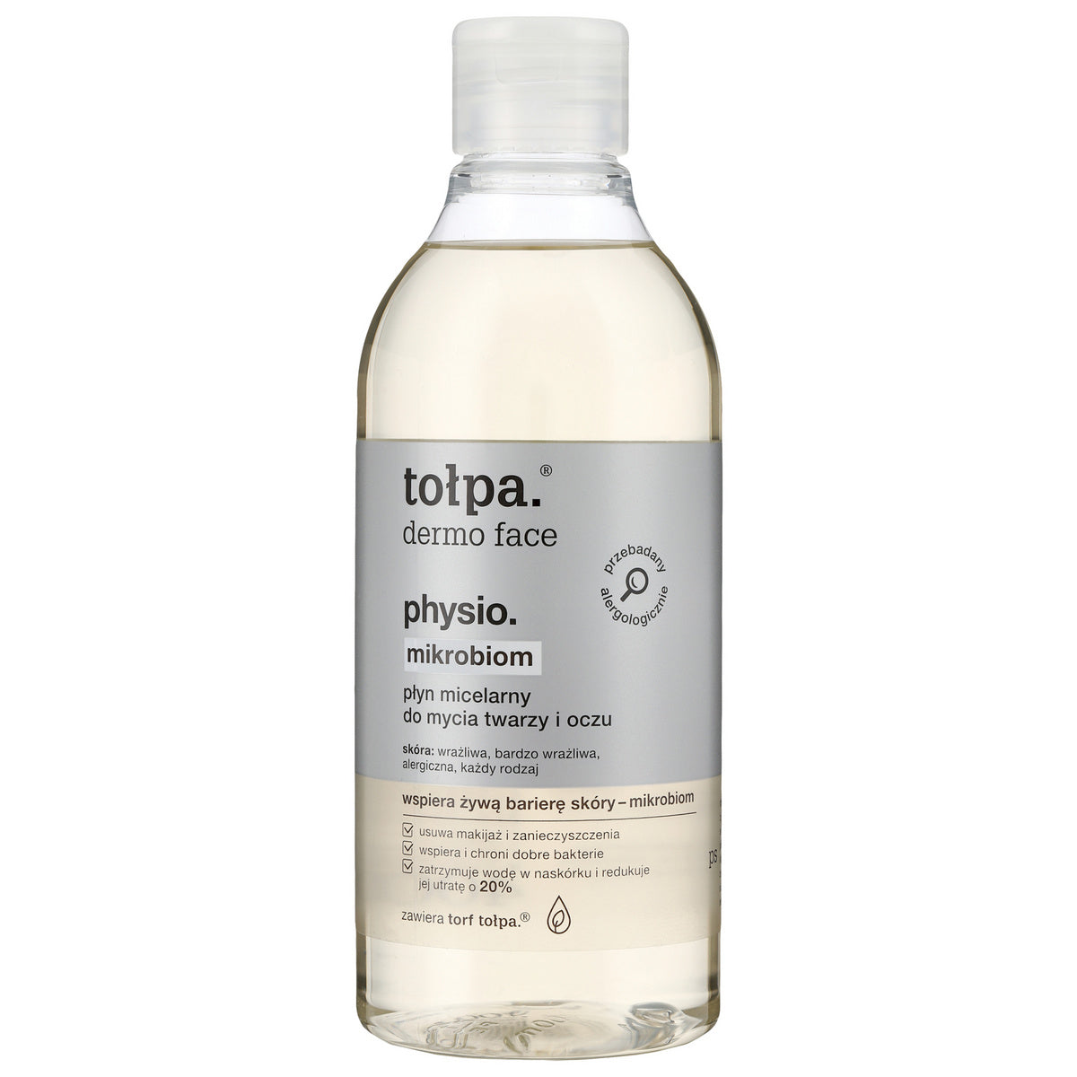 TOŁPA Dermo Veido Physio Mikrobiom Micelinė priemonė veidui ir akims 400 ml