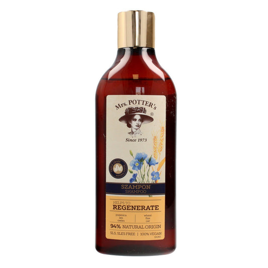 Mrs Potters Triple Grain Šampūnas pažeistiems plaukams Regenerate 390ml