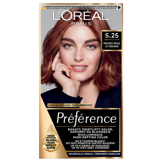 LOREAL Preference Plaukų dažai 5.25 - Šaltas Rudas 1 vnt.