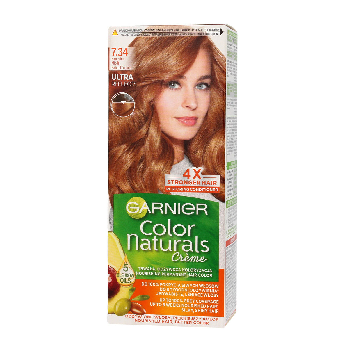 GARNIER Color Naturals Kremas koloryzujący nr 7.34 Natūrali Varis