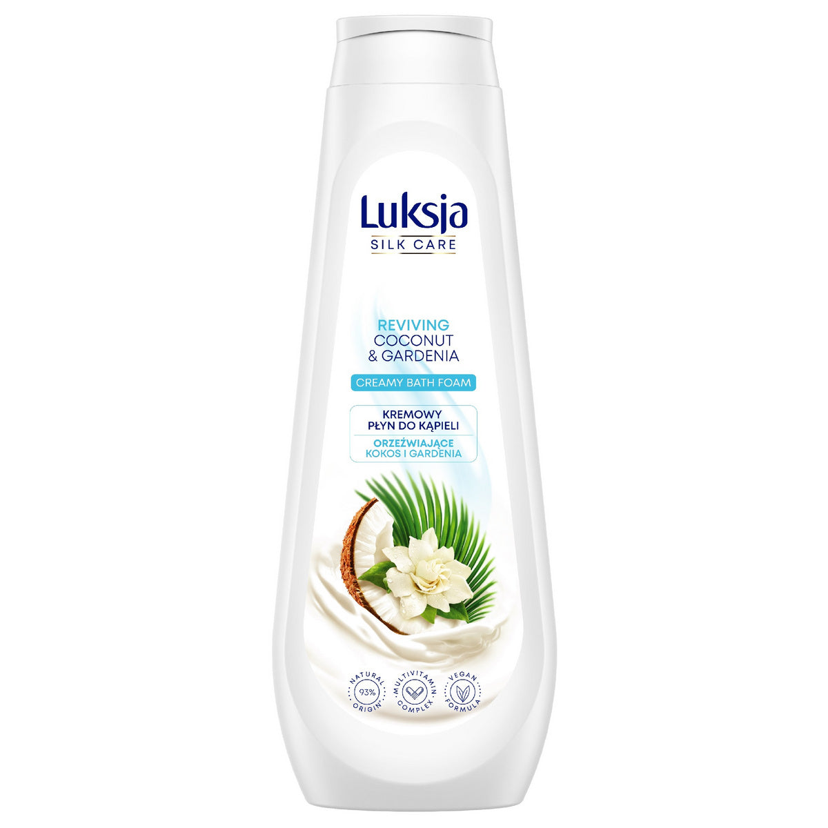 Luksja Silk Care Kreminis vonios skystis - Gaivus kokosų ir gardenijų 900ml