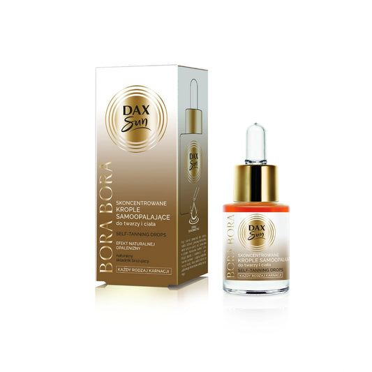 DAX SUN Koncentruotos savaiminio įdegio lašai veidui ir kūnui Bora Bora 15 ml