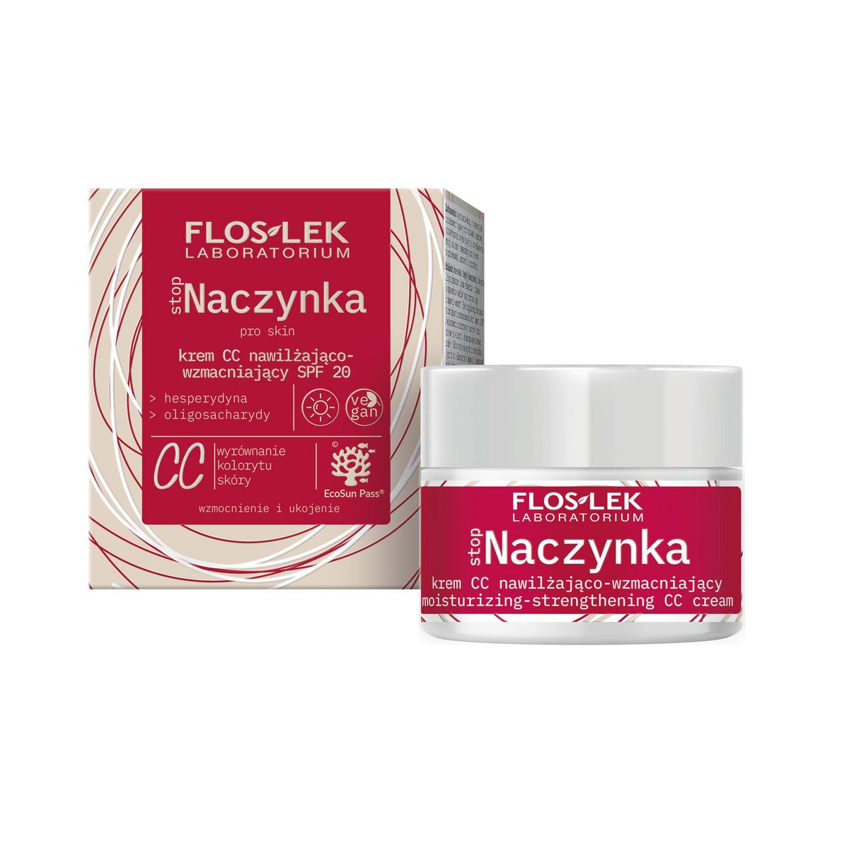 FLOSLEK Stop Naczynka CC kremas drėkinantis-stiprinantis SPF20 dienai 50ml