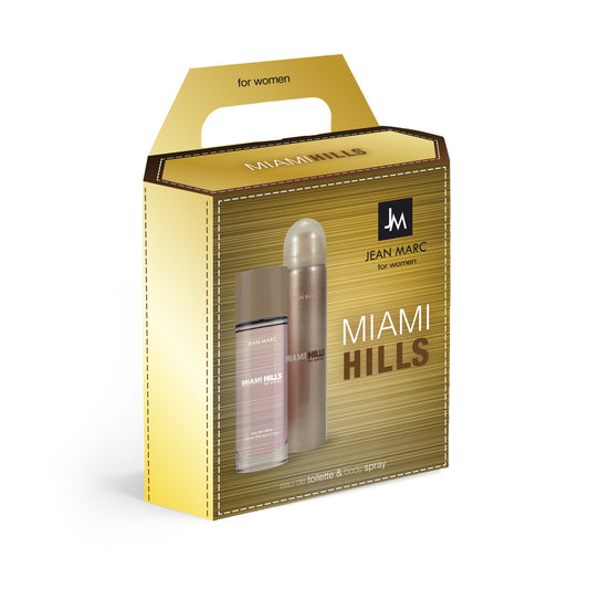 JEAN MARC Miami Hills Dovanų rinkinys moterims - Tualetinis vanduo 50 ml + Dezodorantas 75 ml