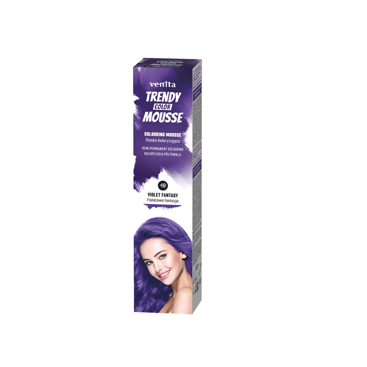 VENITA Trendy Color Mousse Plaukų dažai - 40 Violetinė Fantazija 75ml