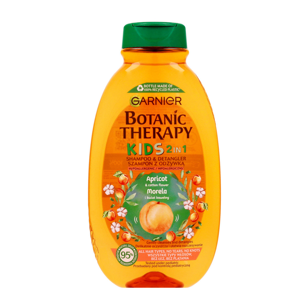GARNIER Botanic Therapy Kids Šampūnas su kondicionieriumi 2in1 Abrikosas ir Medvilnės Žiedas 250 ml