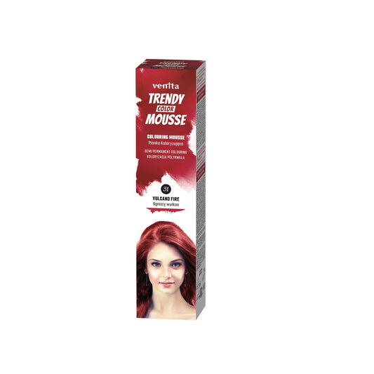 VENITA Trendy Color Mousse Plaukų dažų putos - 31 Vulcano Fire (Ugninis Vulkanas) 75ml
