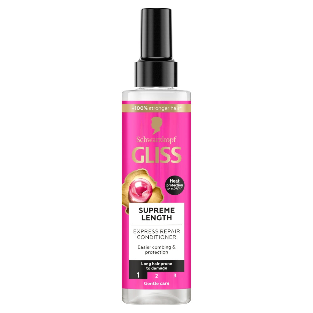 SCHWARZKOPF Gliss Ekspresinė plaukų kondicionierius Supreme Length 200 ml