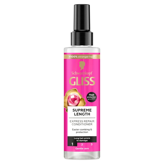 SCHWARZKOPF Gliss Ekspresinė plaukų kondicionierius Supreme Length 200 ml