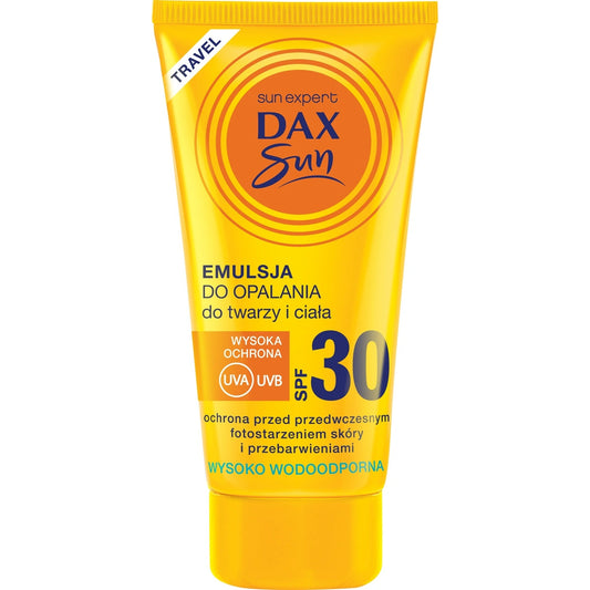 Dax Sun Emulsija saulės vonioms veidui ir kūnui SPF 30 travel-50ml
