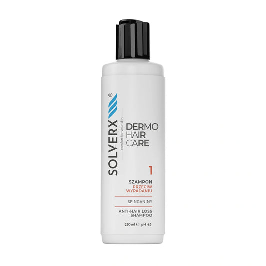 SOLVERX Dermo Hair Šampūnas nuo plaukų slinkimo Sfinganinos 250 ml
