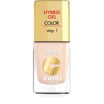 DELIA COSMETICS Coral Hybrid Gel Nagų lakas nr 20 Ivory 11ml