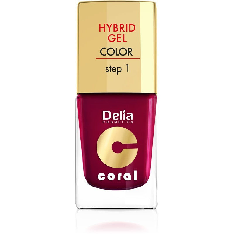 DELIA COSMETICS Koralo Hibridinis Gelis Nagų Lakas nr. 18 Marsala 11ml