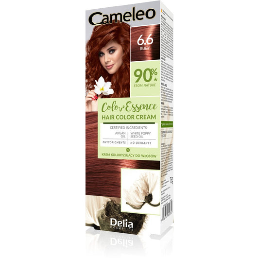 DELIA COSMETICS CAMELEO Color Essence Kremas koloryzujący nr 6.6 - ruby