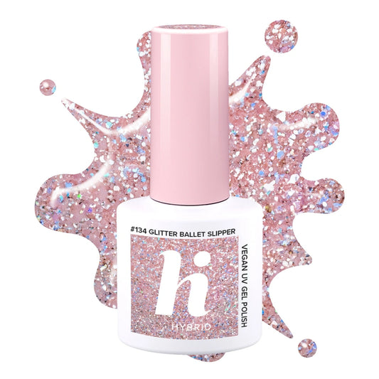 HI HYBRID Hibridinis lakas nr. 134 Glitter Ballet Slipper 5 ml