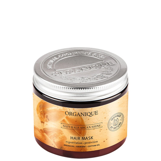 ORGANIQUE Argan Shine Sausų ir nuobodžių plaukų kaukė 200 ml