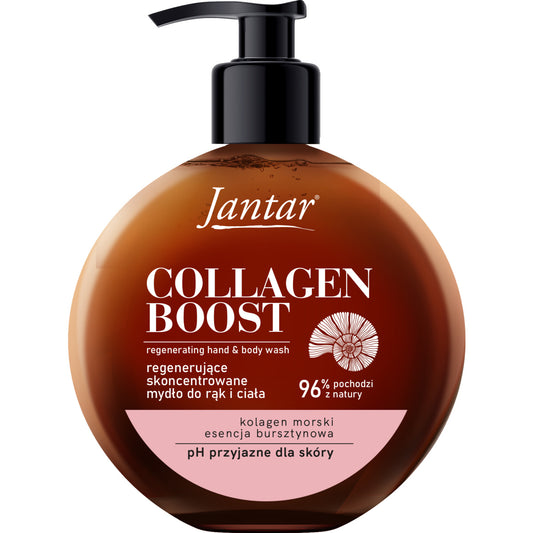 FARMONA Jantar Collagen Boost Regeneruojantis muilas rankoms ir kūnui su gintaro esencija ir jūros kolagenu 400 ml