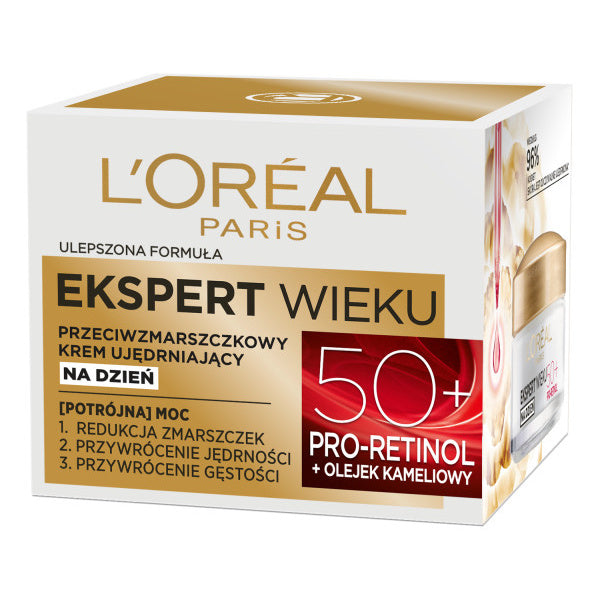 LOREAL Ekspert Wieku 50+ Priešraukšlėjančios stangrinančios dieninės kremas 50 ml