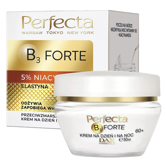 PERFECTA B3 Forte 60+ Kremas nuo raukšlių dienai ir naktiai su 5% niacinamidu 50 ml
