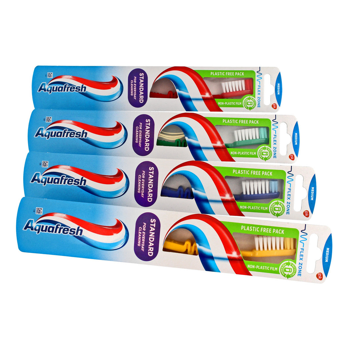 Aquafresh Dantų šepetėlis Standard - medium 1vnt - mišrios spalvos